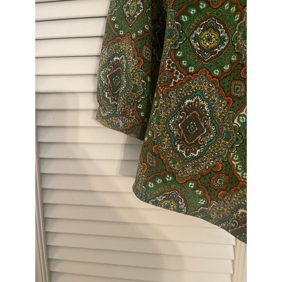 Talbots Silky Paidley Print 3/4 Sleeve V Neck Top Size 10 - Picture 3 of 8